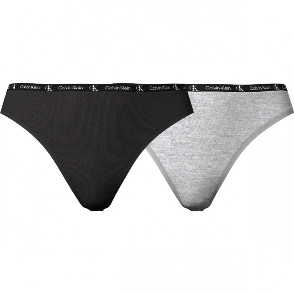 2-Pack CK 1996 Bikini Briefs, Black/Grey - Image 4
