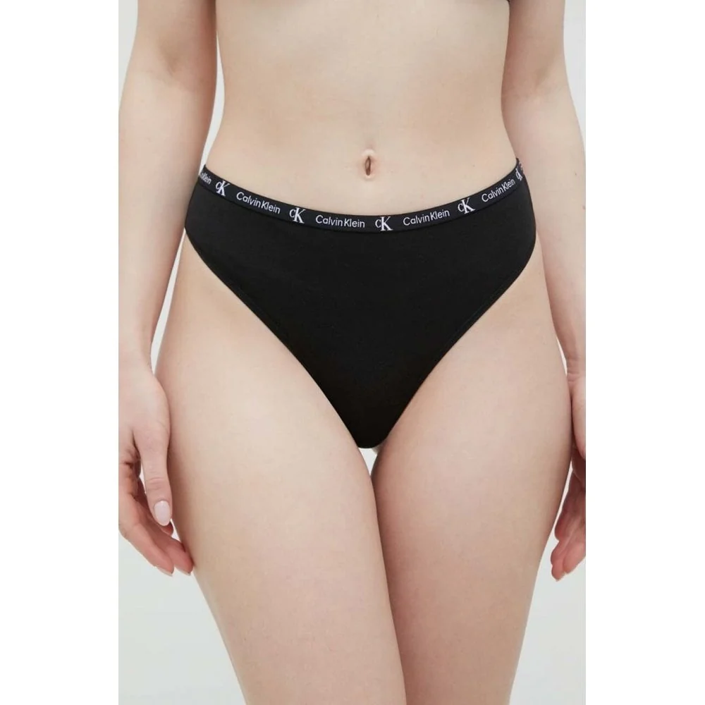 2-Pack CK 1996 Thongs, Black / Tiger Print - Image 3