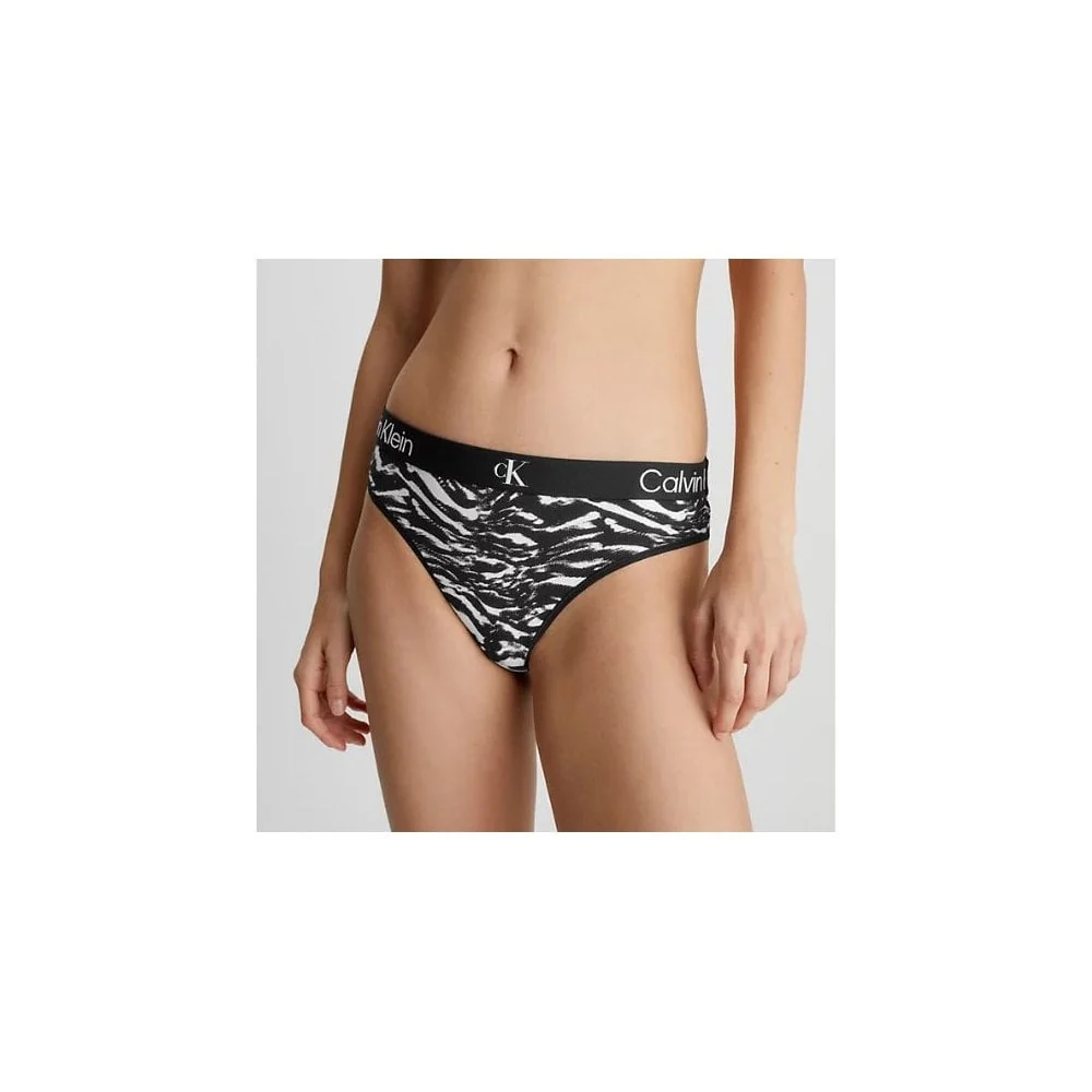 2-Pack CK 1996 Thongs, Black / Tiger Print - Image 5