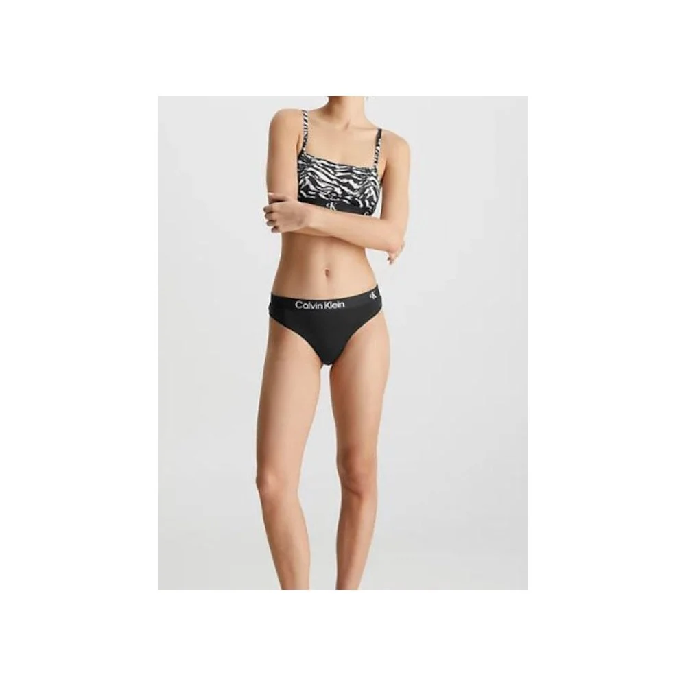 2-Pack CK 1996 Thongs, Black / Tiger Print - Image 6