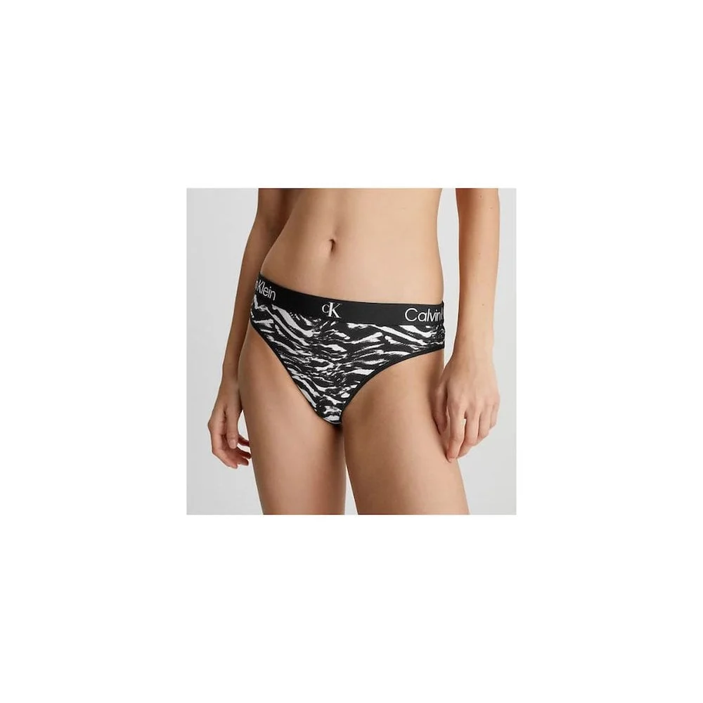 2-Pack CK 1996 Thongs, Black / Tiger Print - Image 7
