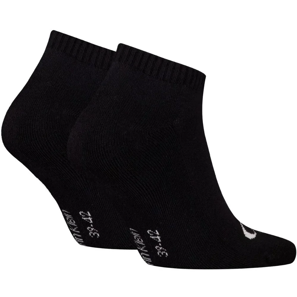 2-Pack CK Jeans Logo Sports Trainer Socks, Black - Image 2