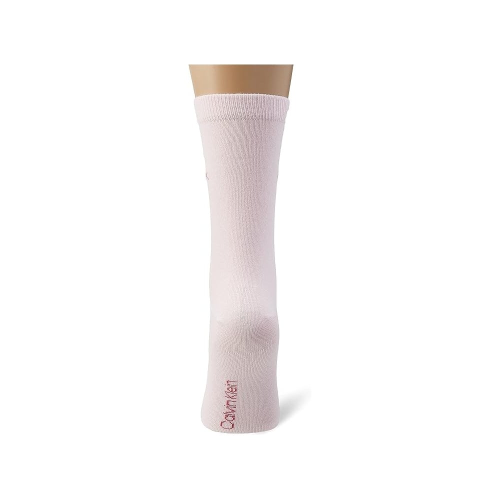 2-Pack Classic Embroidered Logo Women's Socks, Grey/Pink - Image 4