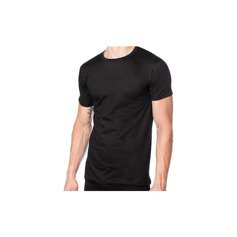 2-Pack Modern Cotton Stretch Cotton Crew-Neck T-Shirts, Black - Image 3