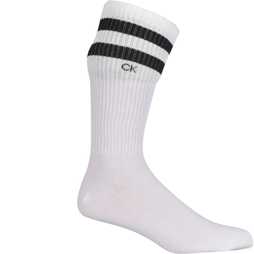 2-Pack Stripes Casual Sports Socks, White - Image 2