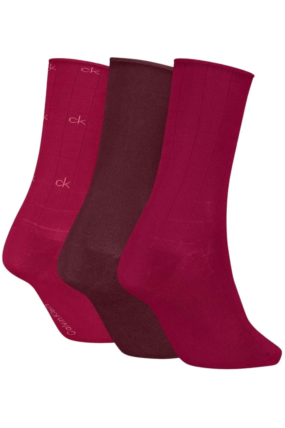 3-Pack Allover Logo Women's Socks Gift Tin, Berry Red - Image 3