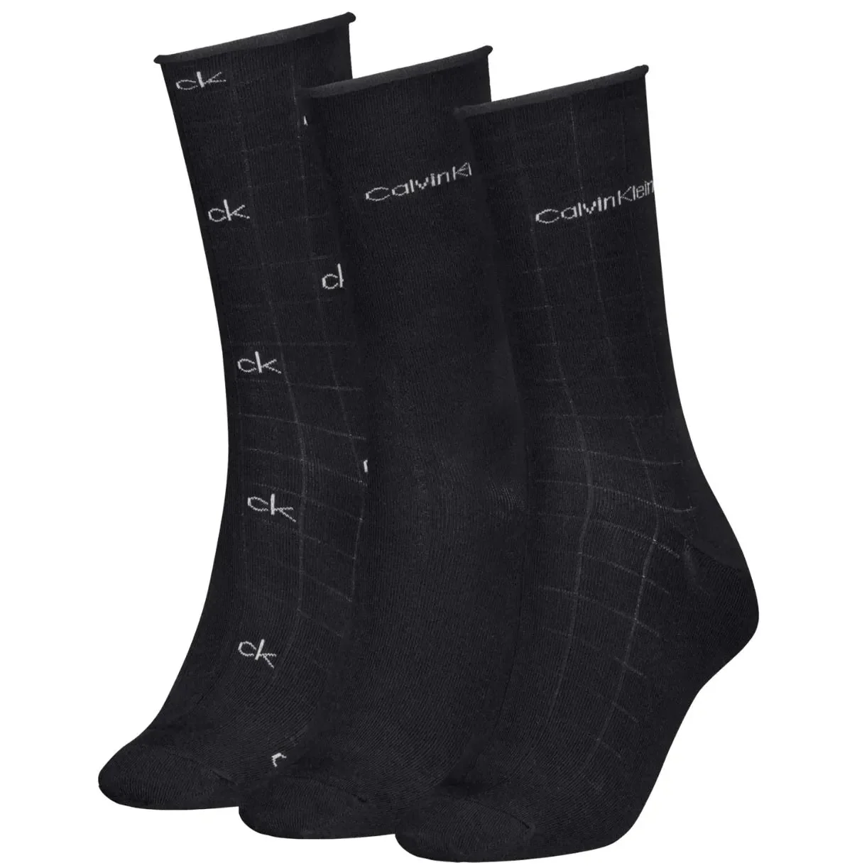 3-Pack Allover Logo Women's Socks Gift Tin, Black - Image 2