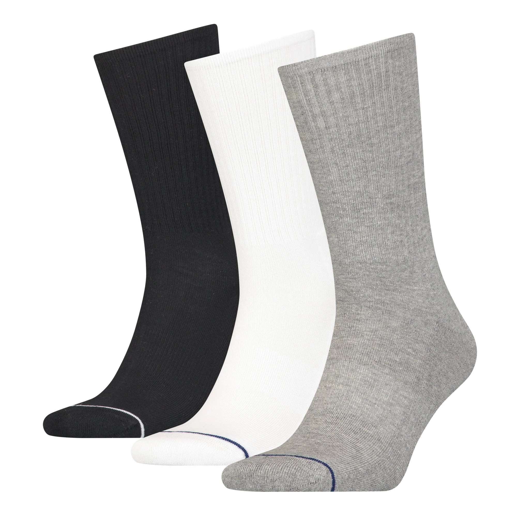 3-Pack Athleisure Sports Socks, Black/White/Grey - Image 2