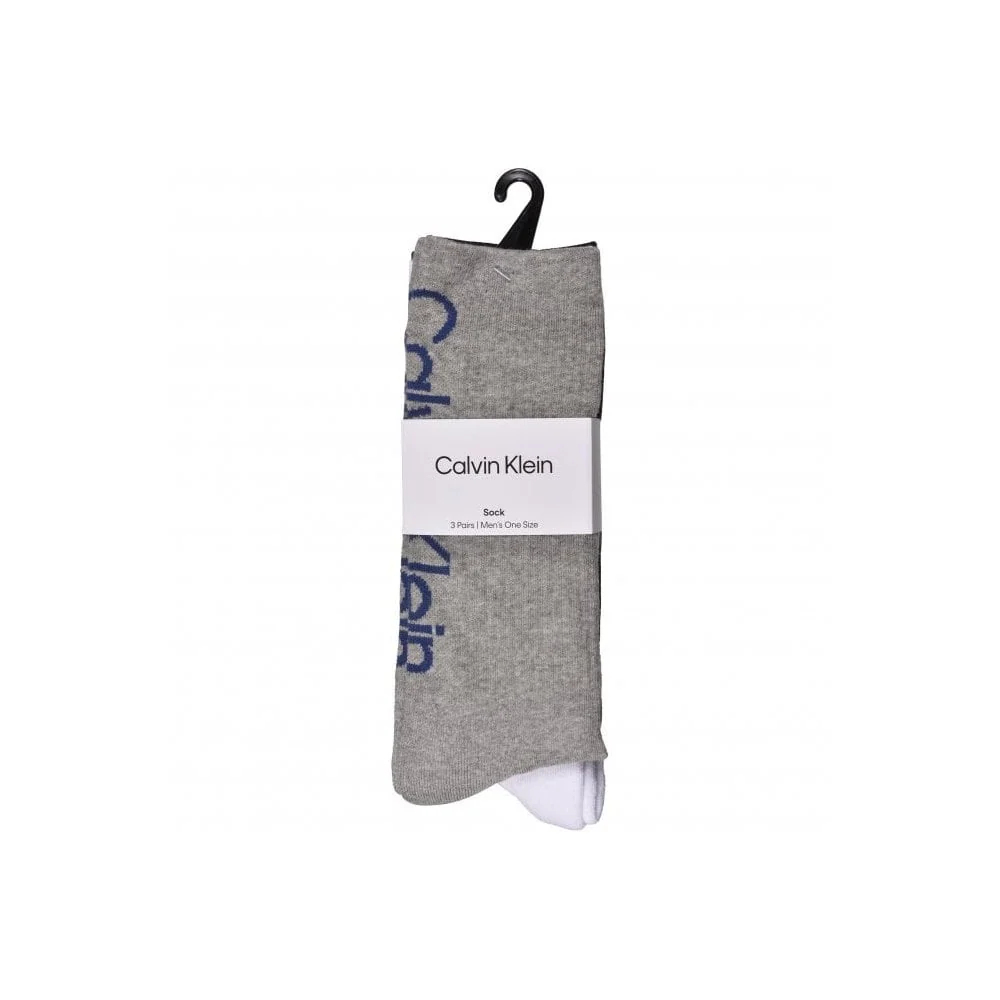3-Pack Athleisure Sports Socks, Black/White/Grey - Image 3