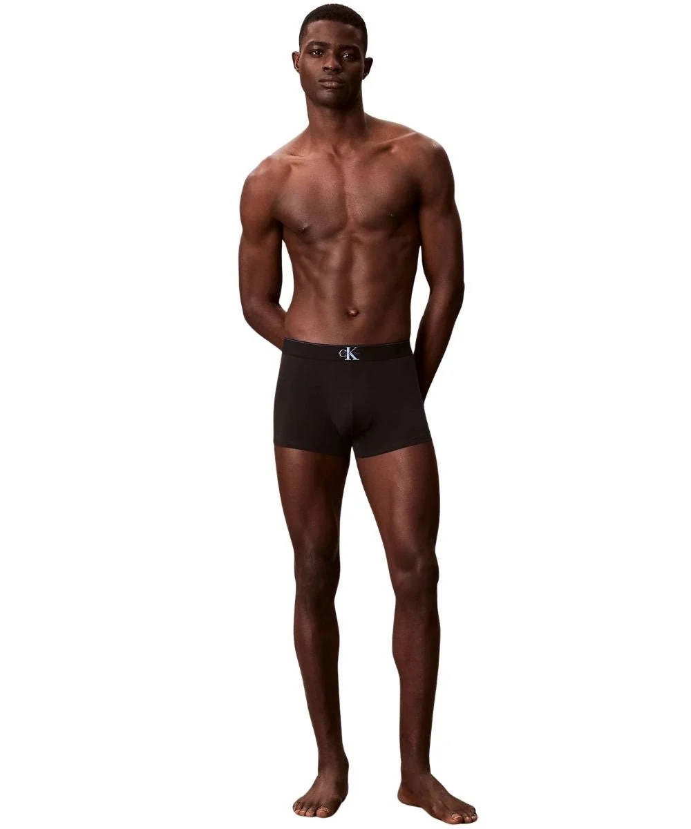 3-Pack CK Archive Boxer Trunks, Black/Blue/Blue - Image 6