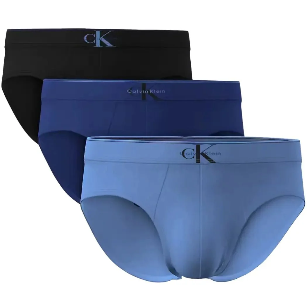 3-Pack CK Archive Briefs, Black/Blue/Blue - Image 7