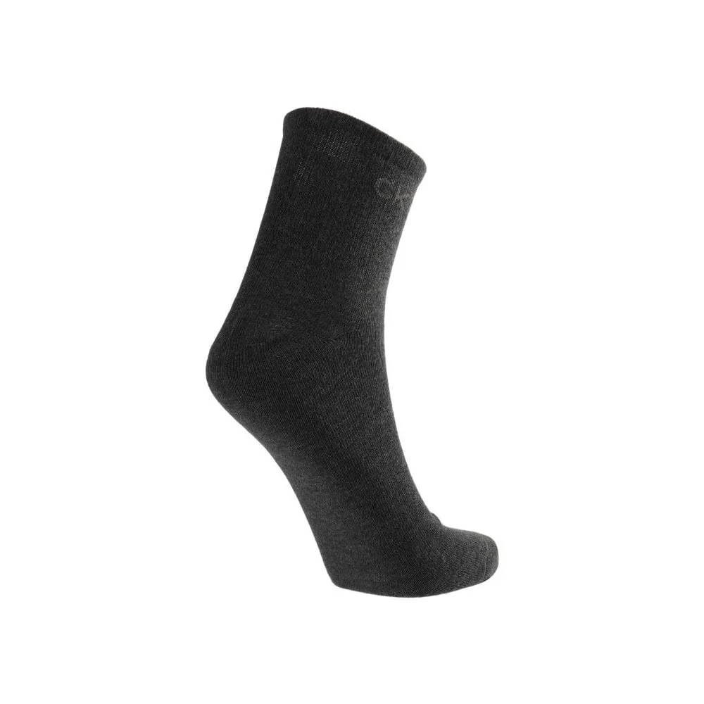 3-Pack Combed Cotton Short Socks, Mid Grey Melange - Image 2