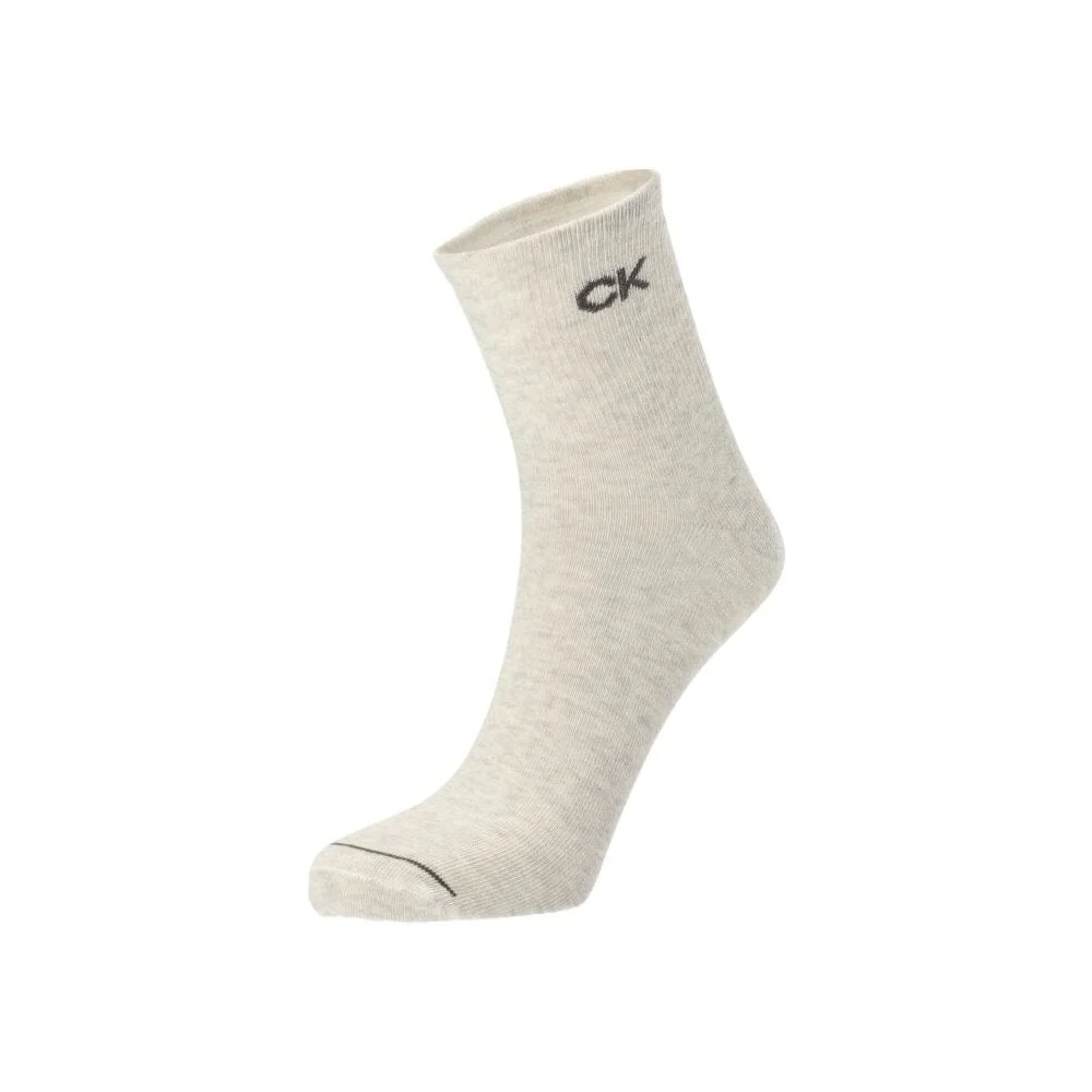 3-Pack Combed Cotton Short Socks, Mid Grey Melange - Image 3