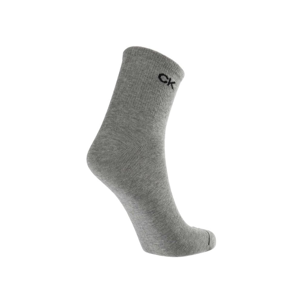 3-Pack Combed Cotton Short Socks, Mid Grey Melange - Image 4