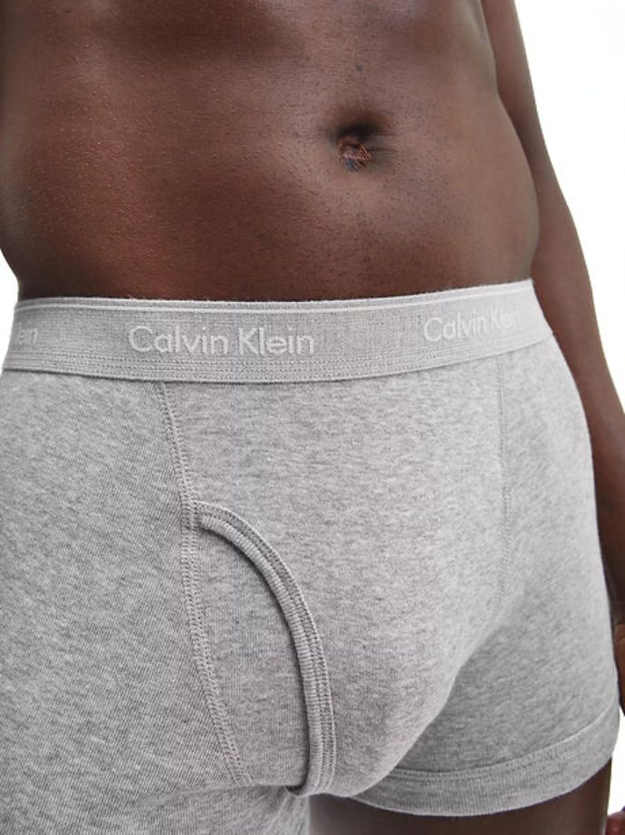 3-Pack Cotton Classics Boxer Trunks, Black/White/Grey - Image 6