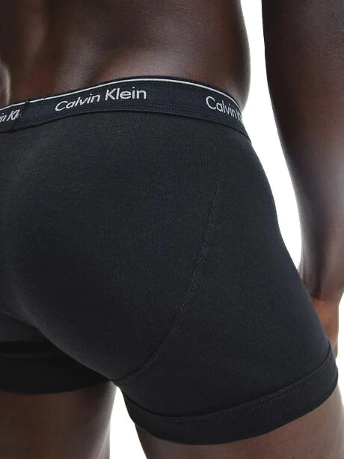 3-Pack Cotton Classics Boxer Trunks, Black/White/Grey - Image 7