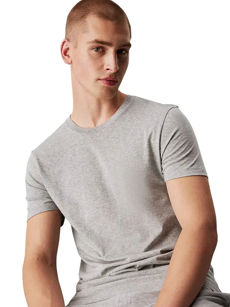 3-Pack Cotton Classics Crew-Neck T-Shirts, Black/White/Grey - Image 6