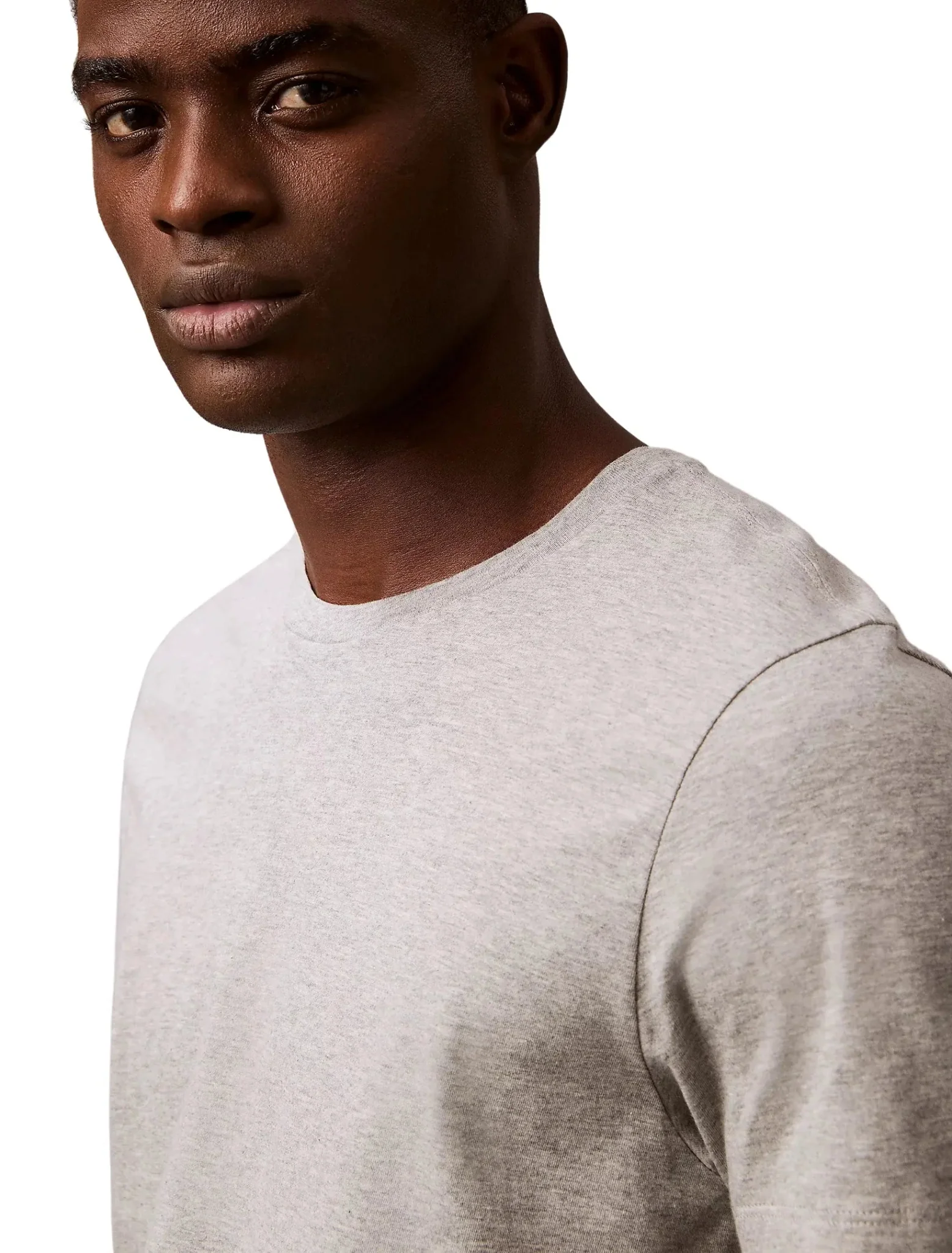 3-Pack Cotton Classics Crew-Neck T-Shirts, Glacier Blue/White/Grey - Image 5