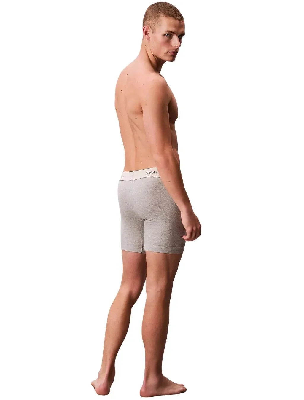 3-Pack Heritage Cotton Boxer Briefs, Oyster Grey / Grey Heather / White - Image 6
