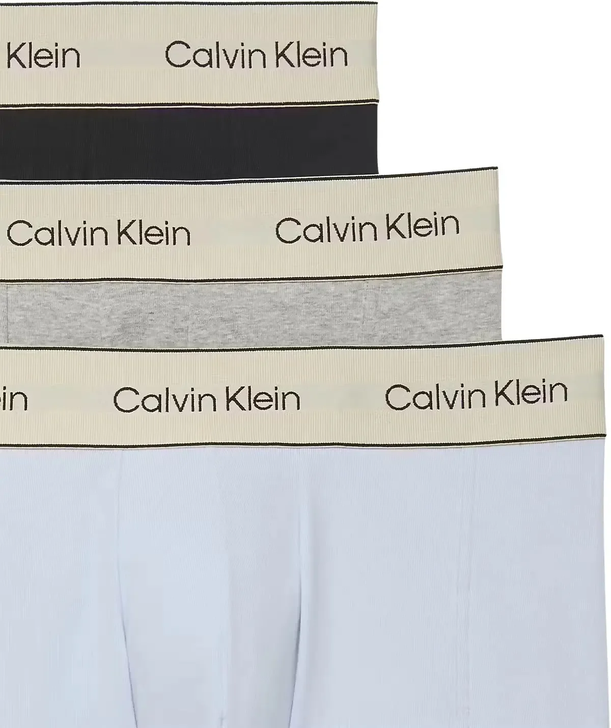 3-Pack Heritage Cotton Boxer Trunks, Black / Grey Heather / Breezy Blue - Image 2