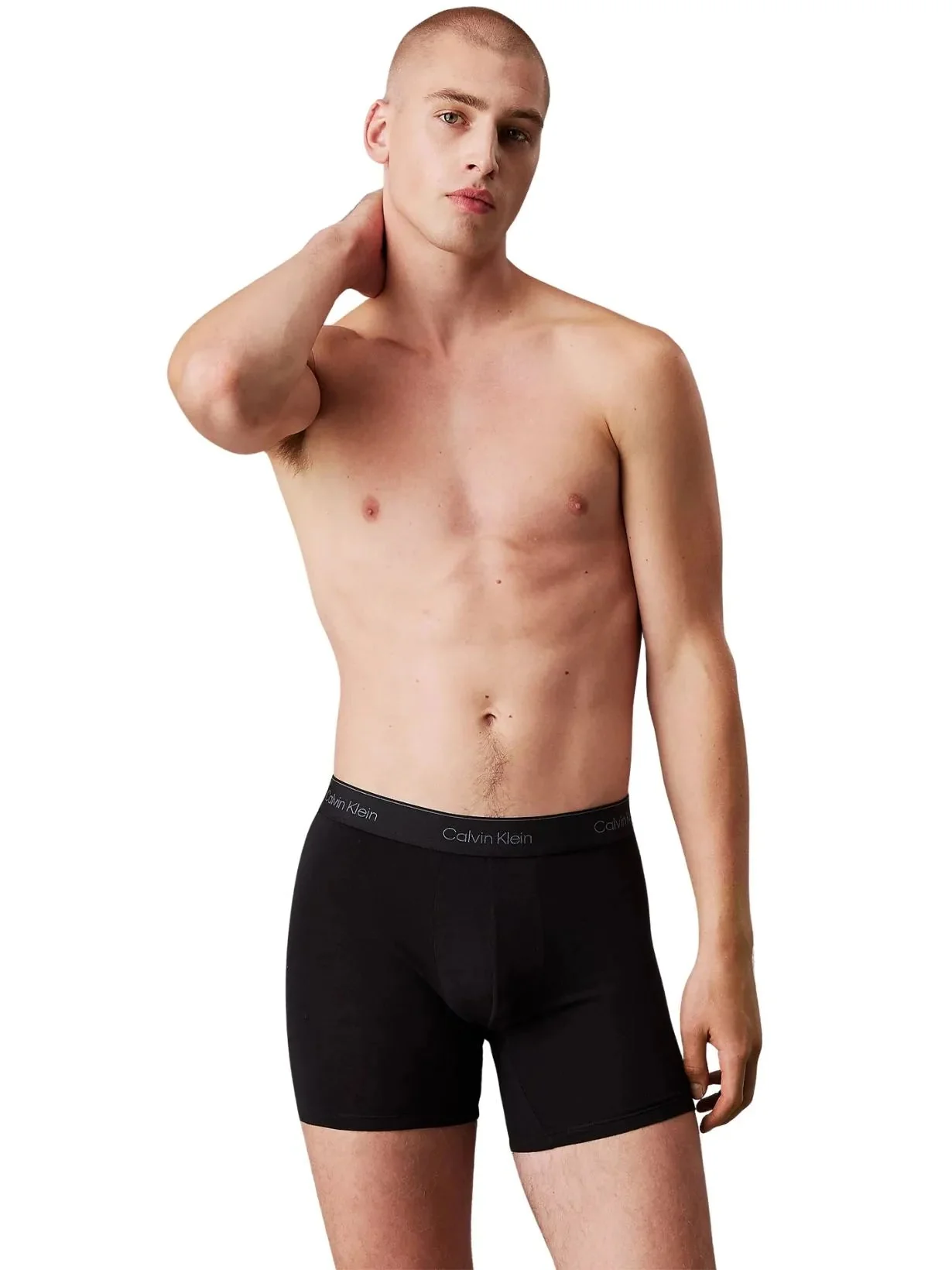 3-Pack Icon Cotton Stretch Boxer Briefs, Black/Glacier/Bluebell - Image 2