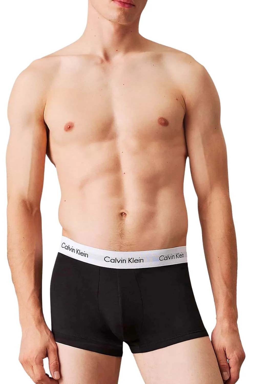 3-Pack Icon Cotton Stretch Low-Rise Boxer Trunks, Black/white - Image 3