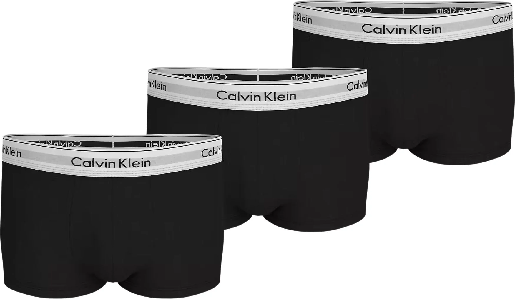 3-Pack Icon Cotton Stretch Low-Rise Boxer Trunks, Black/white - Image 5