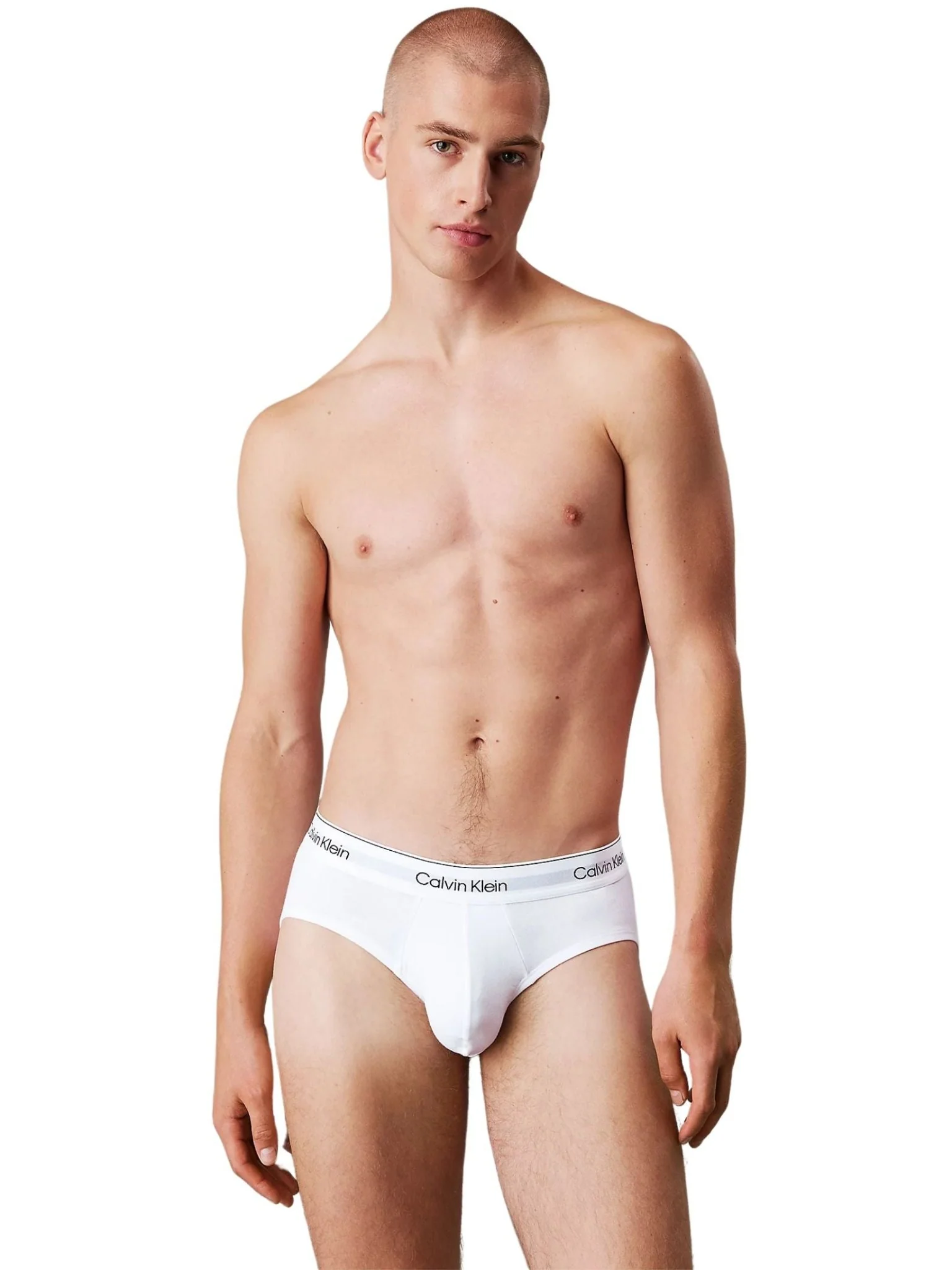 3-Pack Icon Cotton Stretch Men's Briefs, White - Image 3