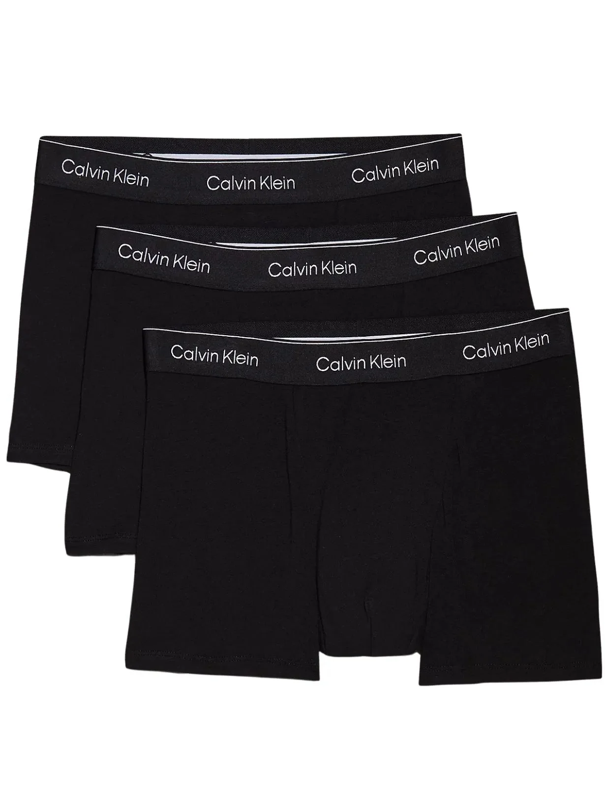 3-Pack Icon Cotton Stretch 'Relaxed Dart' Boxer Trunks, All Black