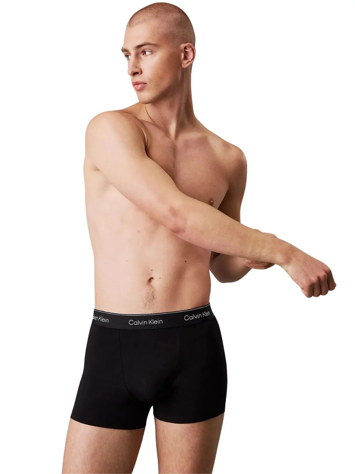 3-Pack Icon Cotton Stretch 'Relaxed Dart' Boxer Trunks, All Black - Image 2