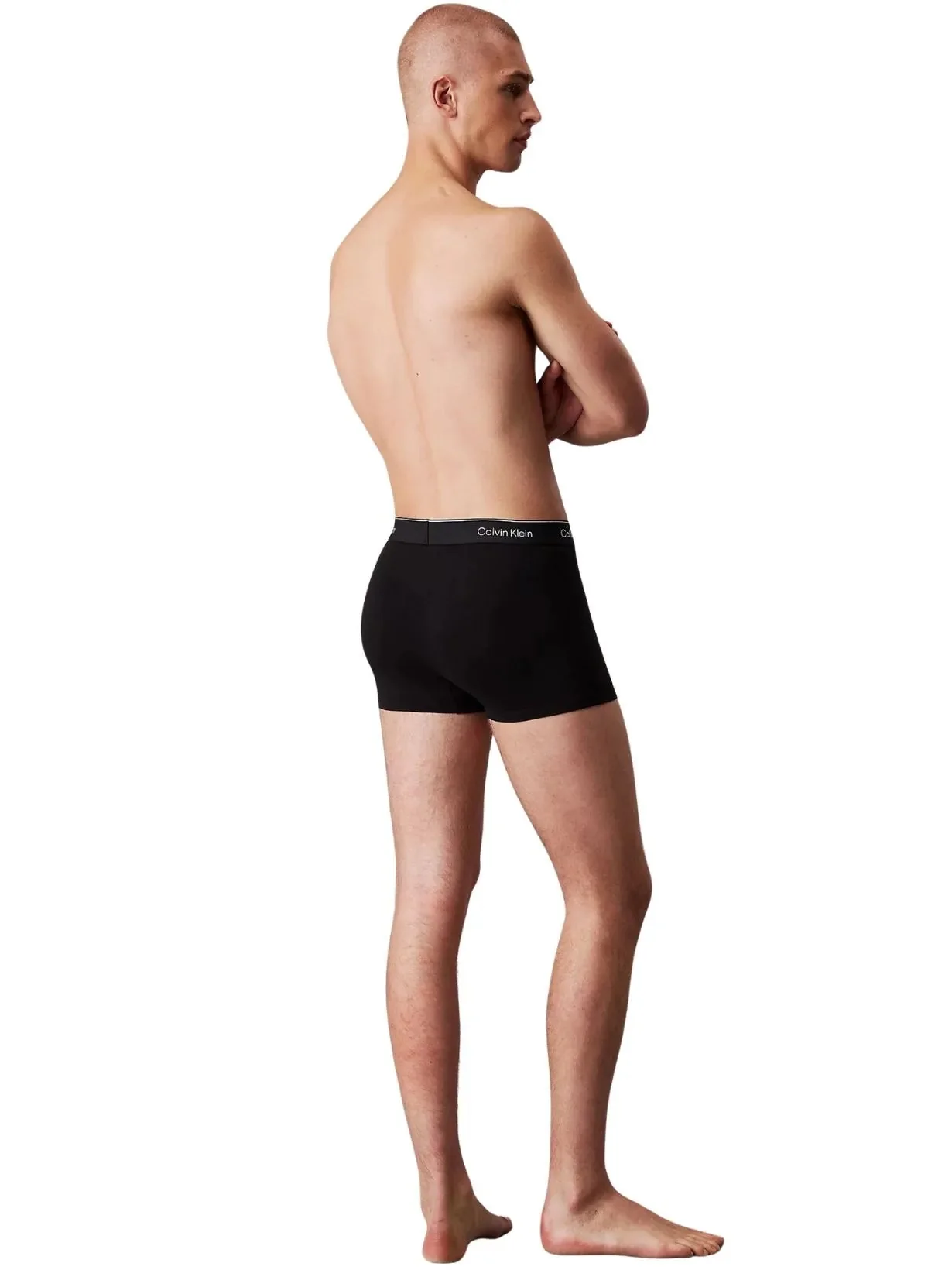 3-Pack Icon Cotton Stretch 'Relaxed Dart' Boxer Trunks, All Black - Image 5