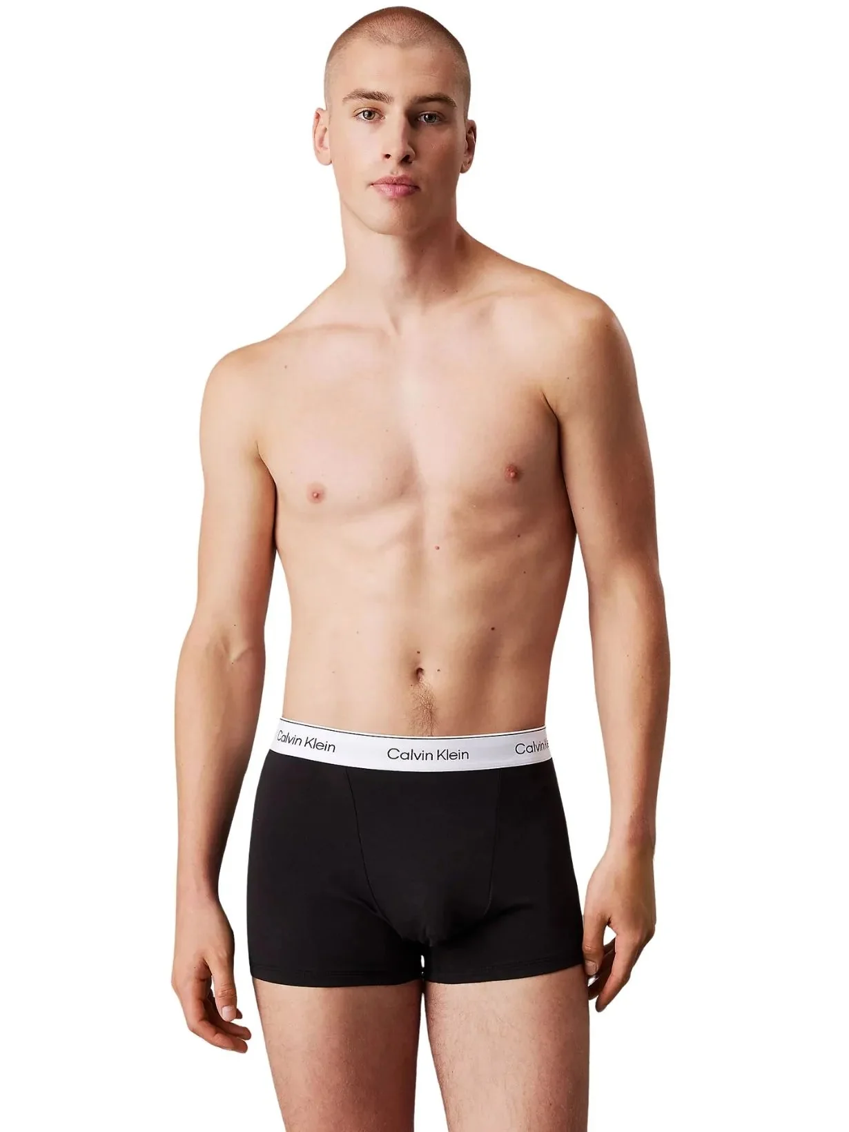 3-Pack Icon Cotton Stretch 'Relaxed Dart' Boxer Trunks, Black/Glacier/Bluebell - Image 3