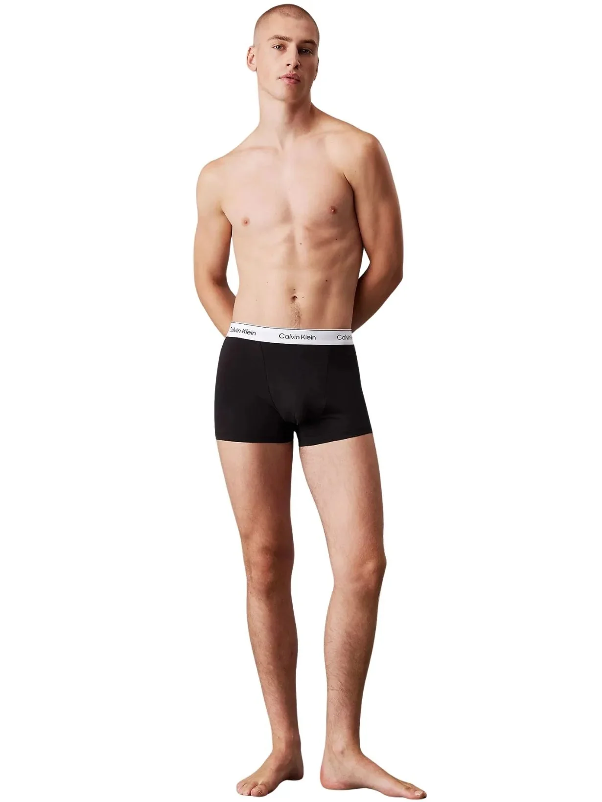 3-Pack Icon Cotton Stretch 'Relaxed Dart' Boxer Trunks, Black/Glacier/Bluebell - Image 5