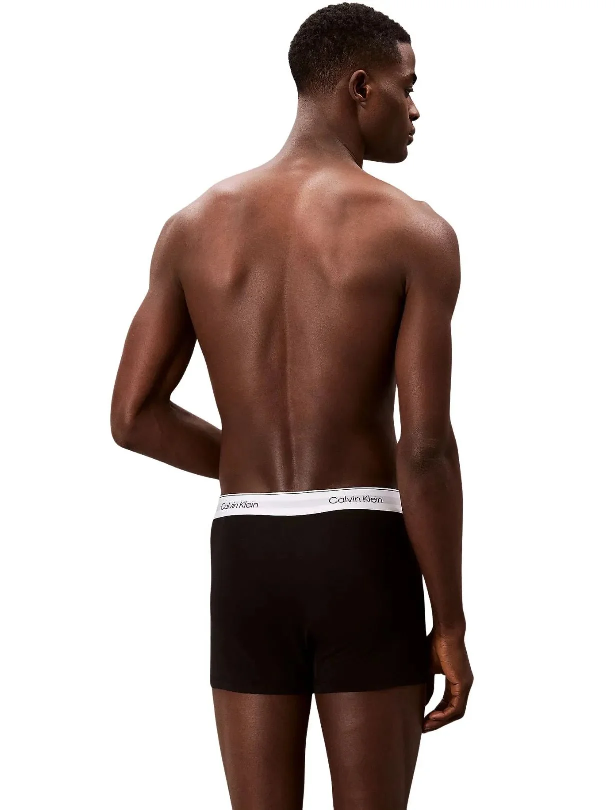 3-Pack Icon Cotton Stretch 'Relaxed Dart' Boxer Trunks, Black/white - Image 3