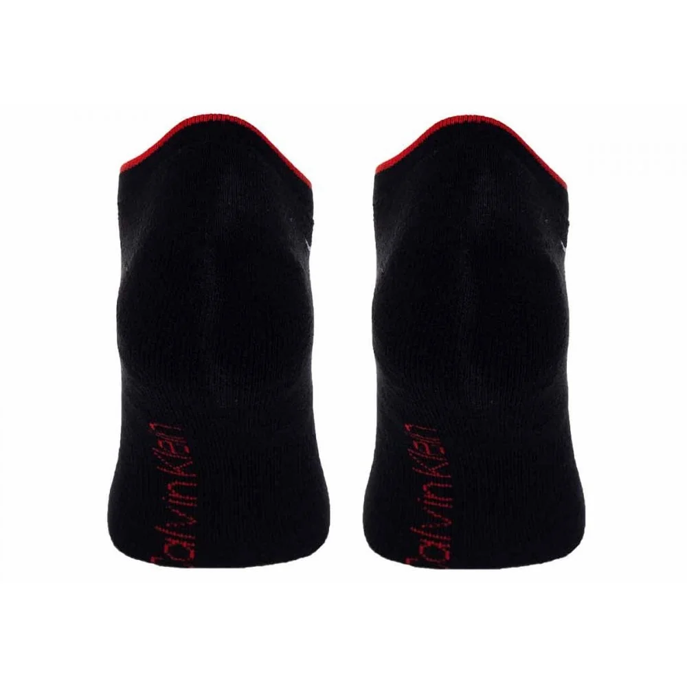 3-Pack Logo Sports Trainer Socks, Grey Melange / Red - Image 4