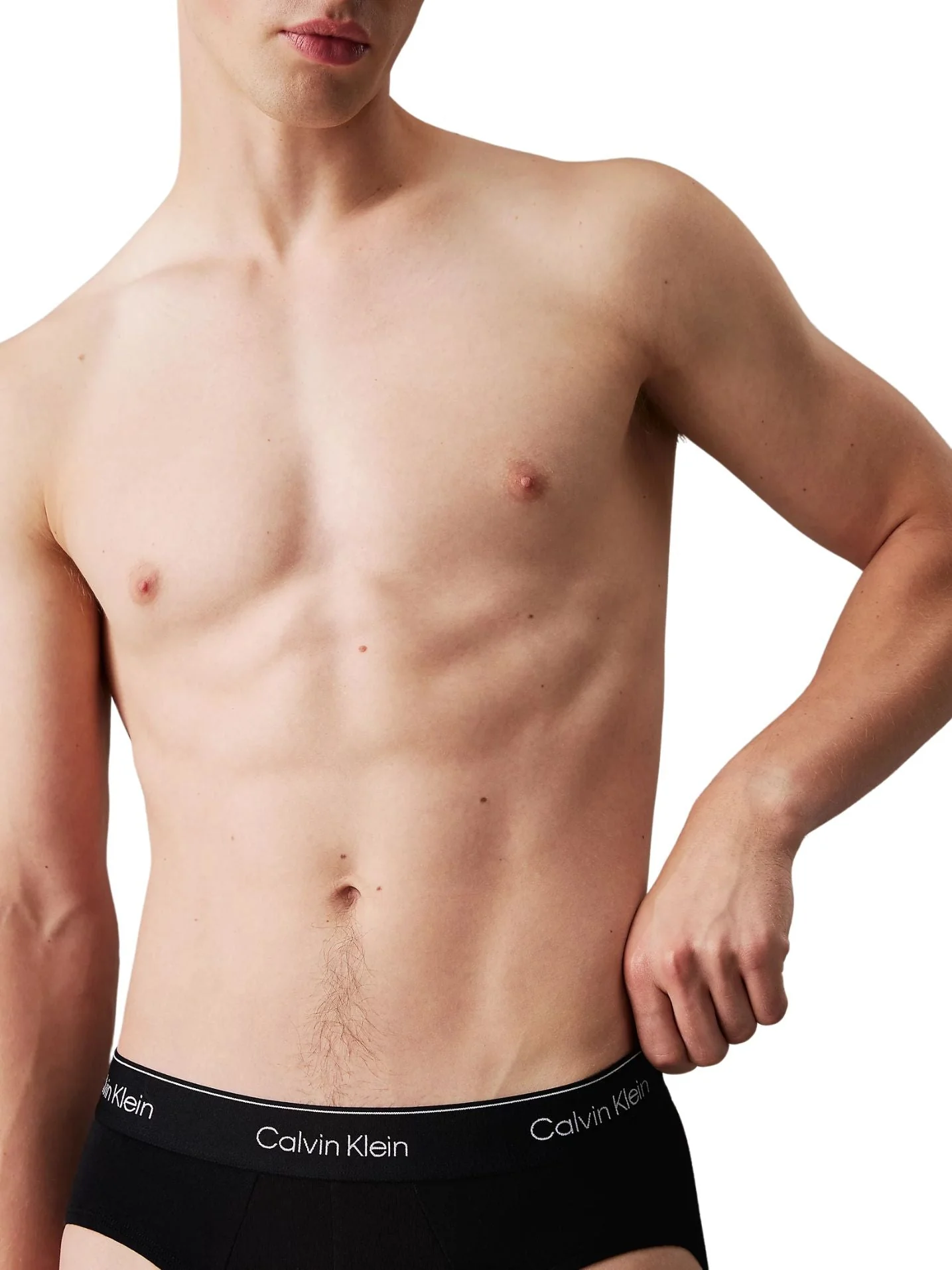 3-Pack Modern Cotton Hip Briefs, All Black - Image 3