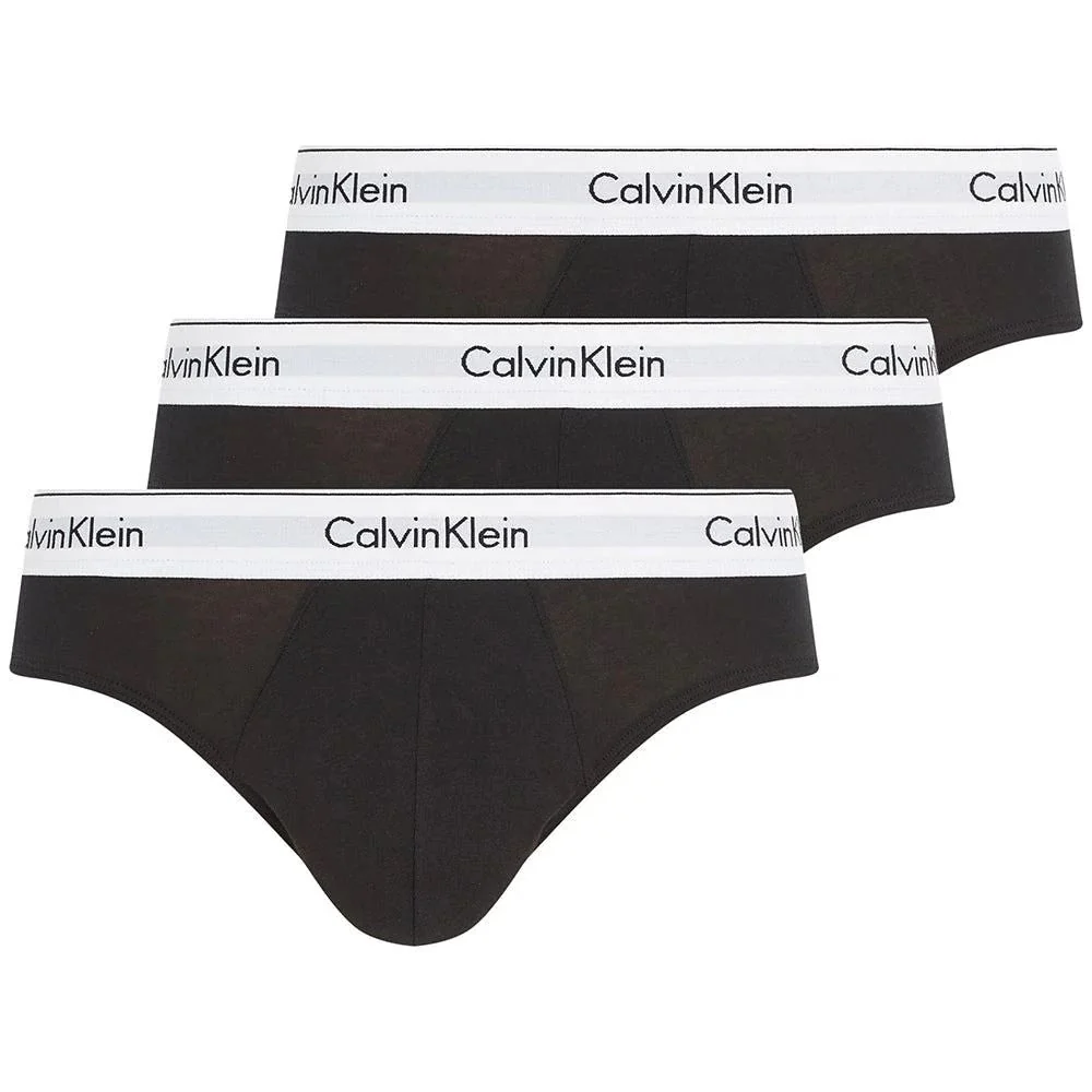 3-Pack Modern Cotton Hip Briefs, Black/white - Image 3