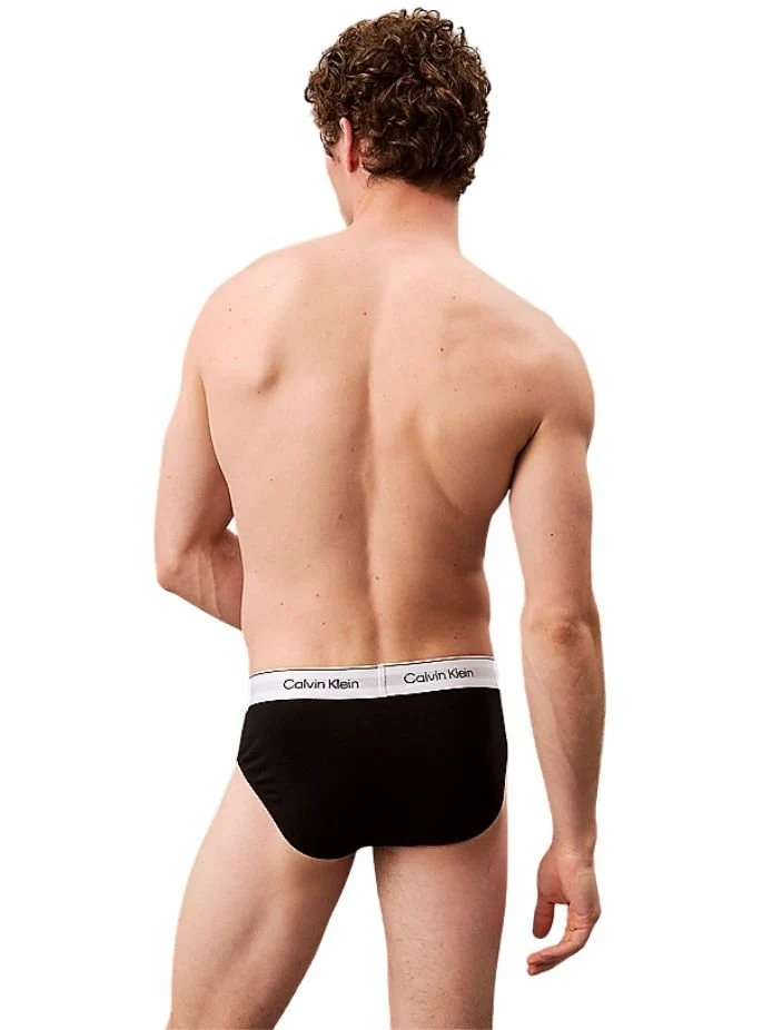 3-Pack Modern Cotton Hip Briefs, Black/white - Image 4