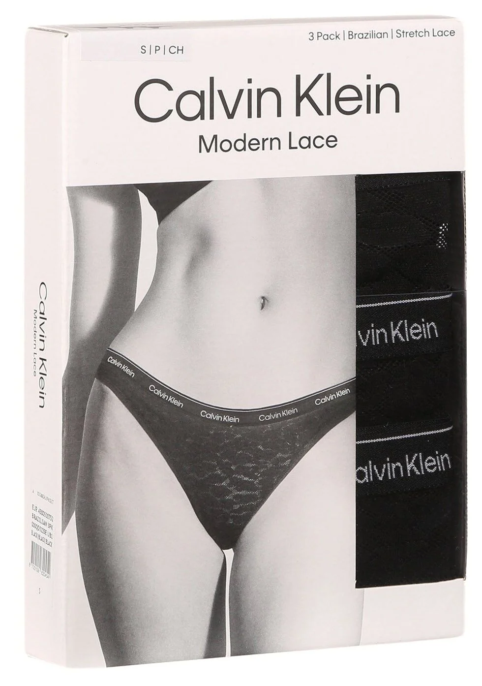3-Pack Modern Lace Brazilian Briefs, Black - Image 5