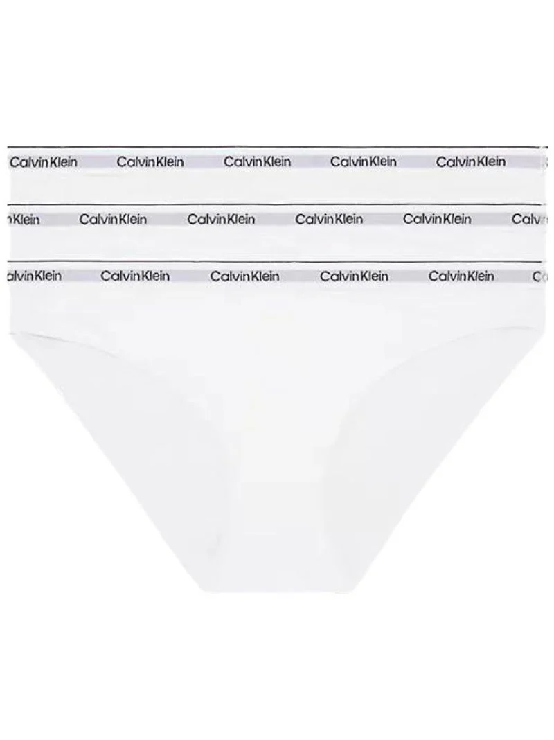 3-Pack Modern Logo Bikini Briefs, White