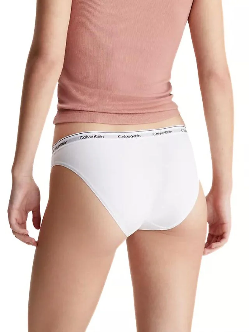 3-Pack Modern Logo Bikini Briefs, White - Image 3