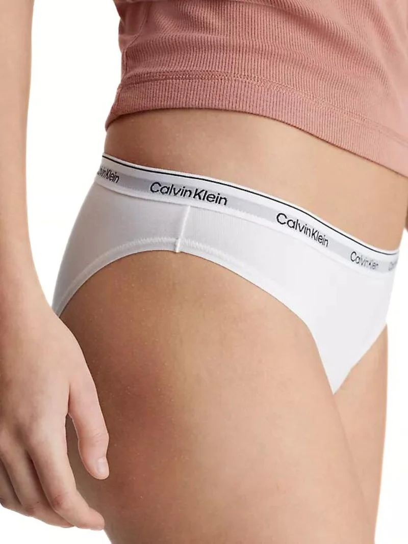 3-Pack Modern Logo Bikini Briefs, White - Image 4