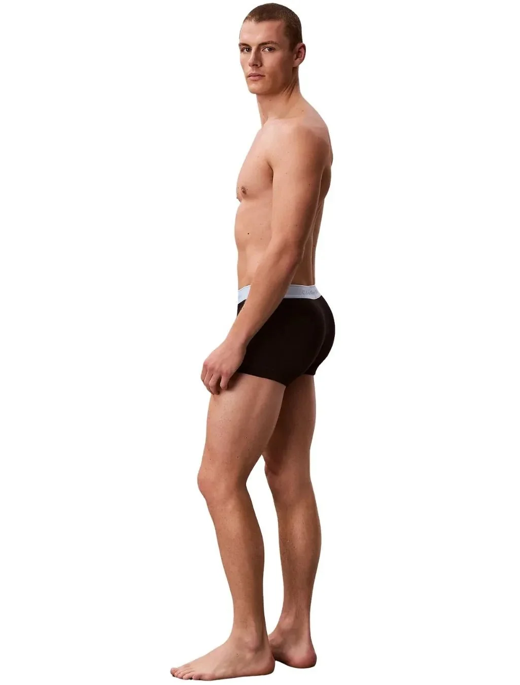 5-Pack Cotton Classics Boxer Trunks, Black w/ red/blue/grey - Image 4