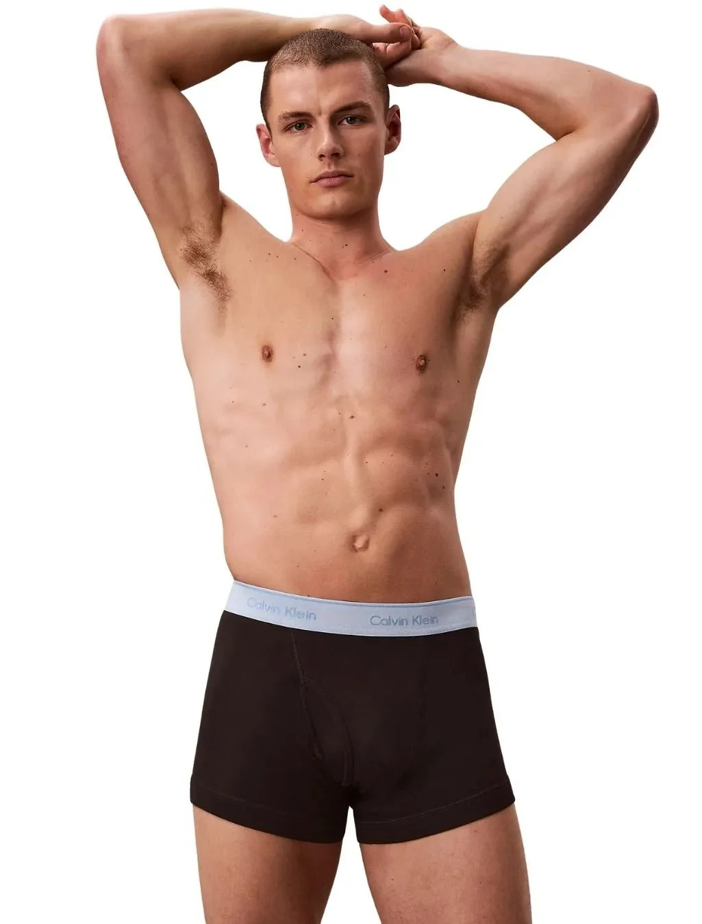 5-Pack Cotton Classics Boxer Trunks, Black w/ red/blue/grey - Image 5