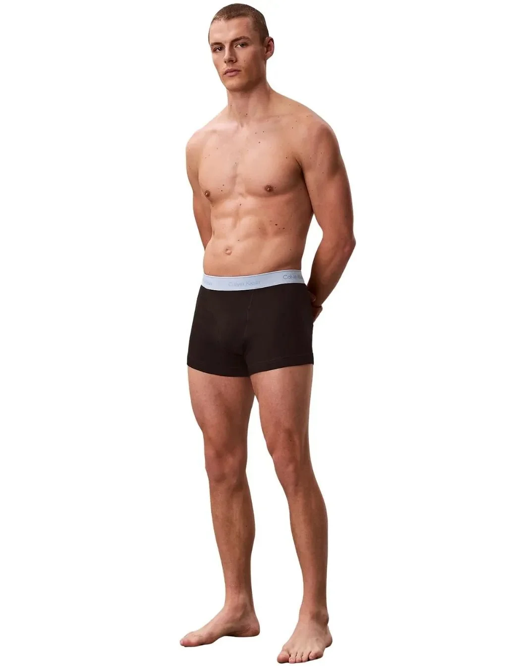 5-Pack Cotton Classics Boxer Trunks, Black w/ red/blue/grey - Image 6