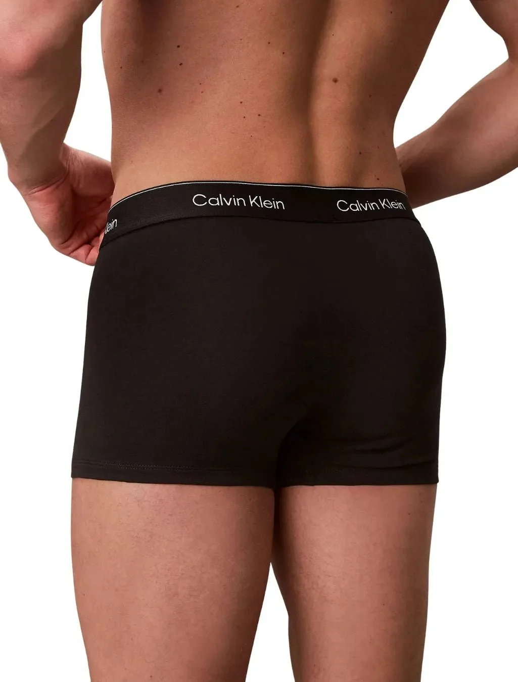 5-Pack Icon Cotton Stretch Boxer Trunks, All Black - Image 3