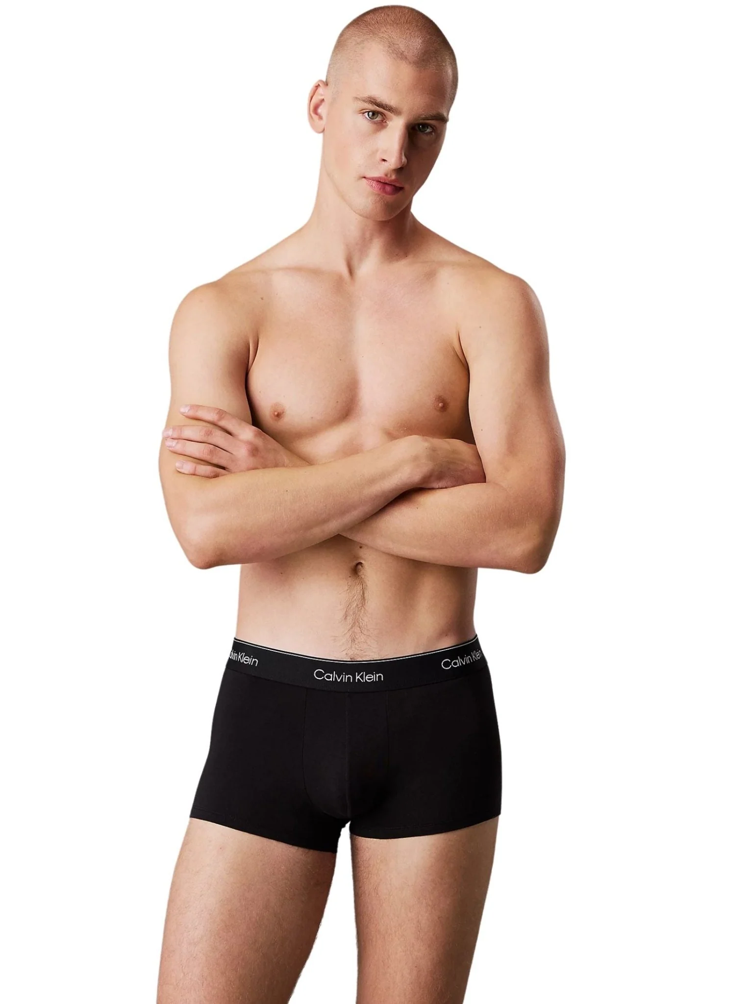 5-Pack Icon Cotton Stretch Low-Rise Boxer Trunks, All Black - Image 2