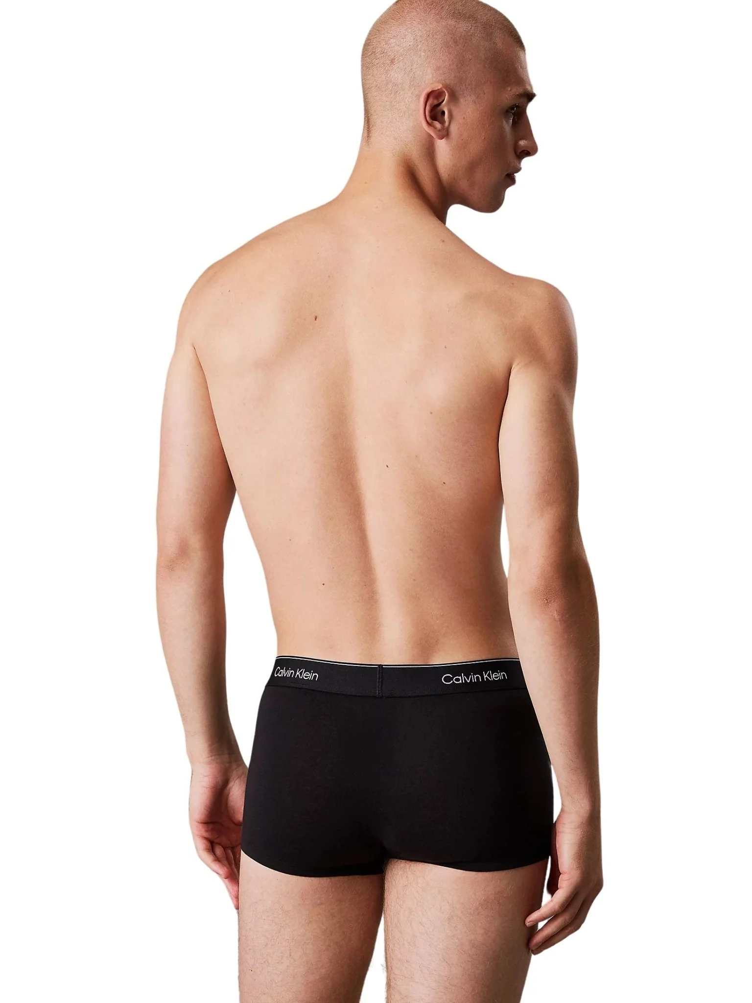 5-Pack Icon Cotton Stretch Low-Rise Boxer Trunks, All Black - Image 3
