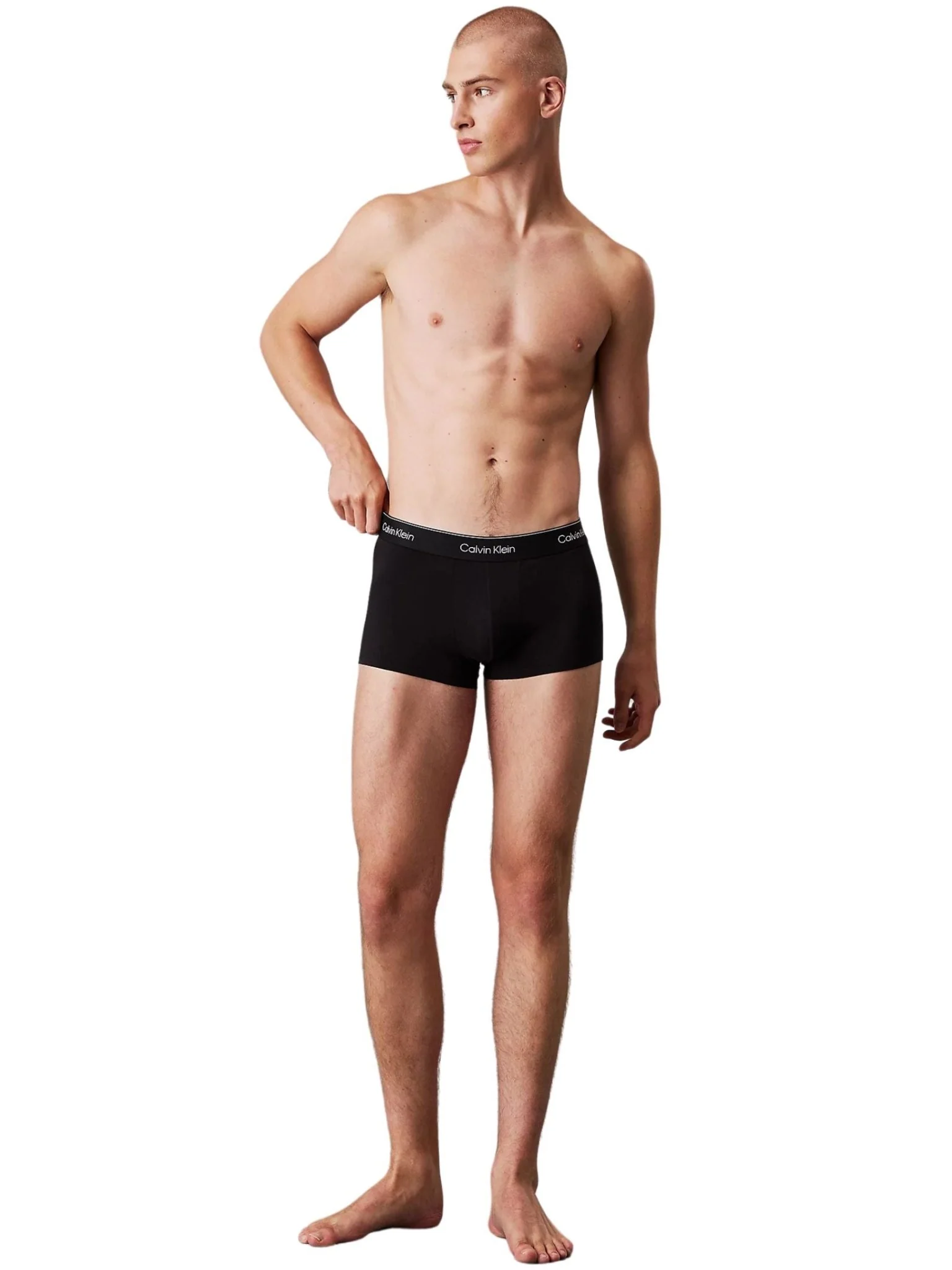 5-Pack Icon Cotton Stretch Low-Rise Boxer Trunks, All Black - Image 5