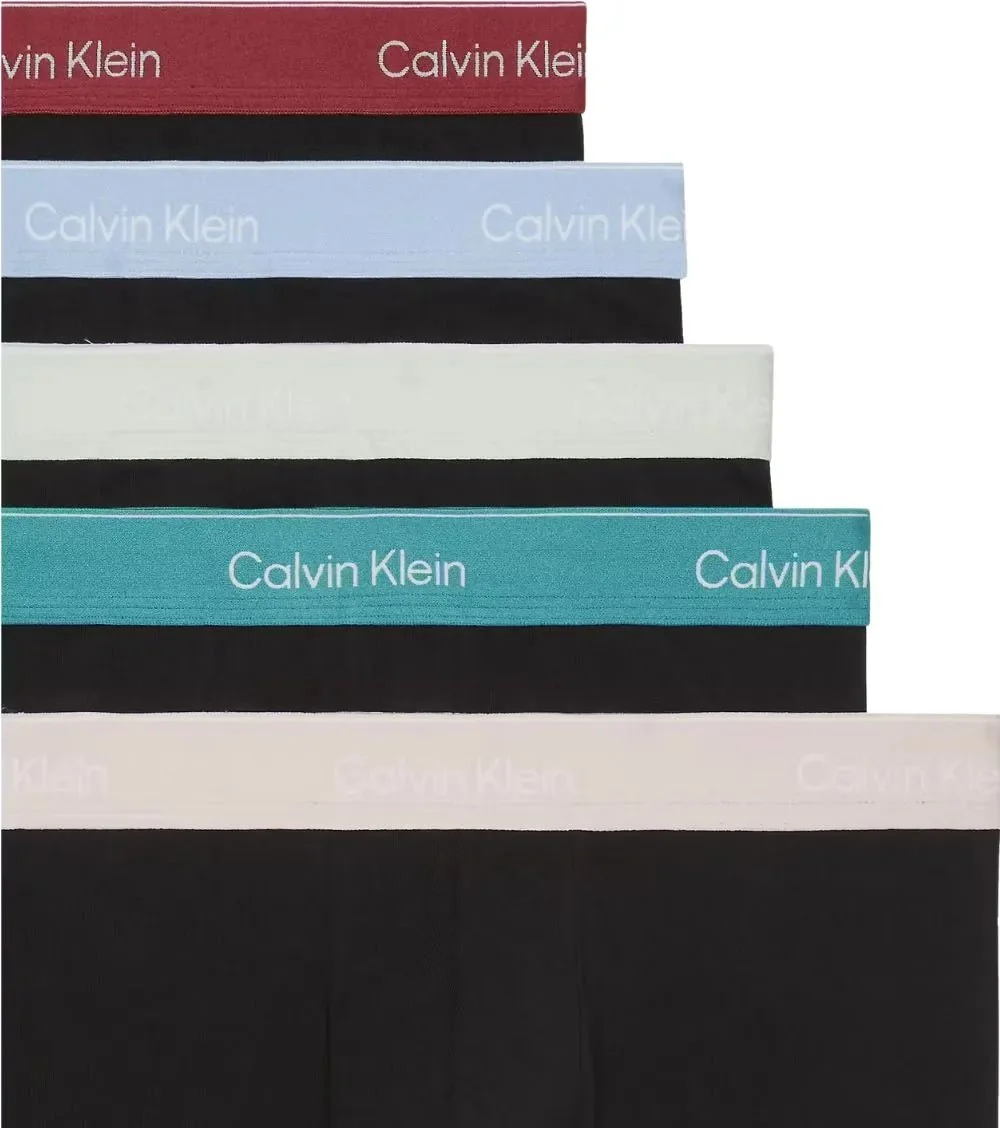 5-Pack Icon Cotton Stretch Low-Rise Boxer Trunks, Black w/ turf/berry/frozen/fall - Image 2